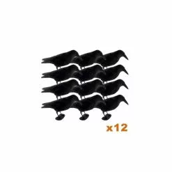 DUCK HUNTER Formes De Corbeau Floquée Sur Patte X12 -Équipement De Chasse Magasin formes de corbeau floquee sur patte x12 2