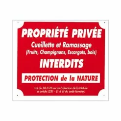 Panneau Cueillette Interdite